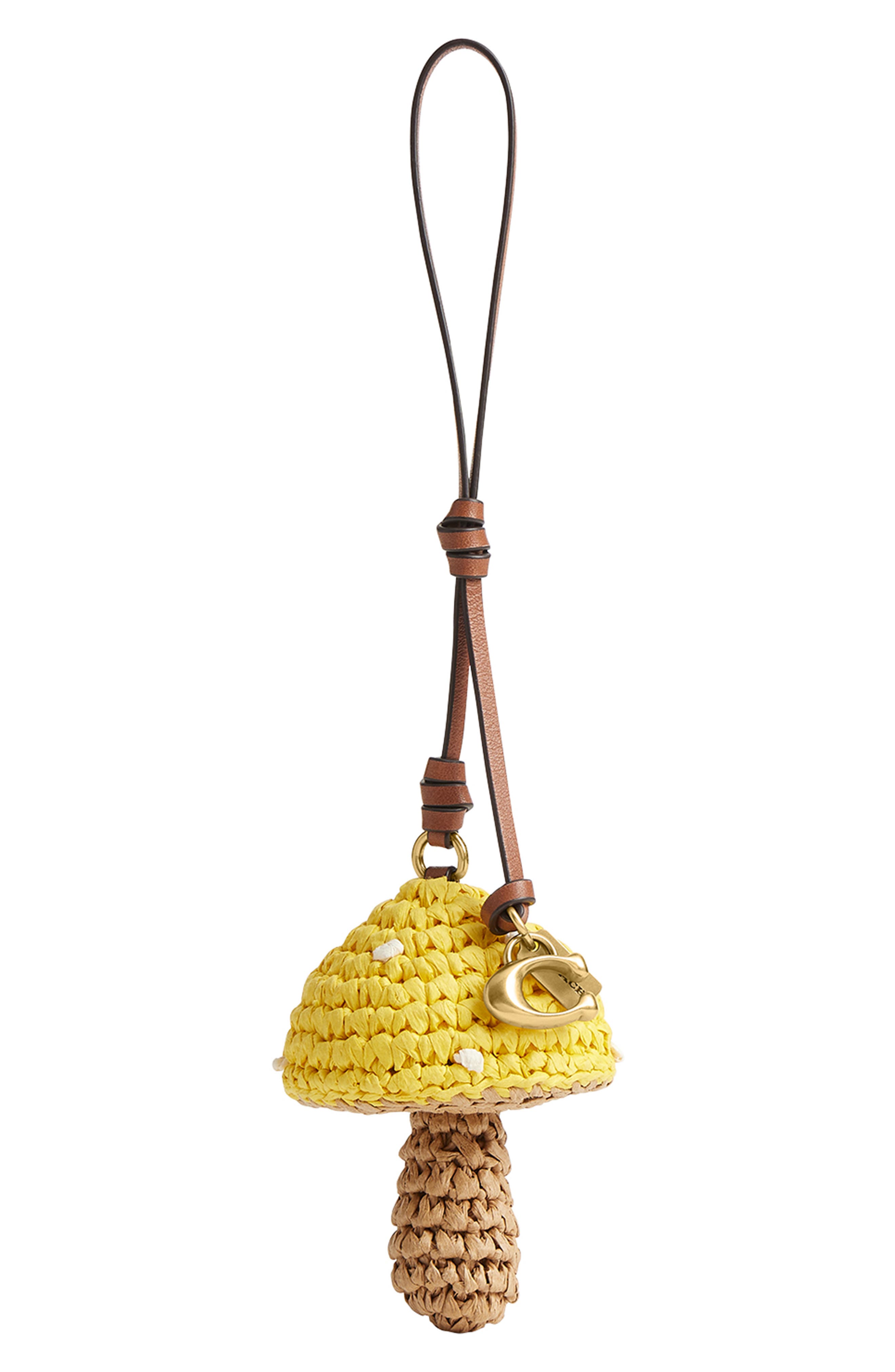 COACH Straw Mushroom Bag Charm, Alternate, color, 