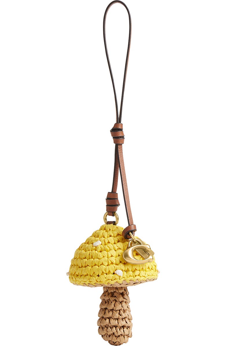 COACH Straw Mushroom Bag Charm, Alternate, color,