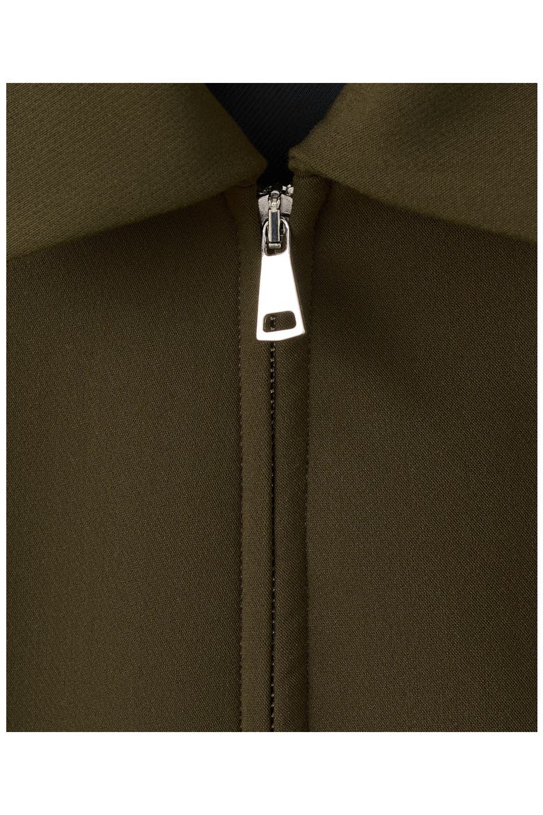 Front Zip Bomber Jacket, Alternate, color, KHAKI GREEN