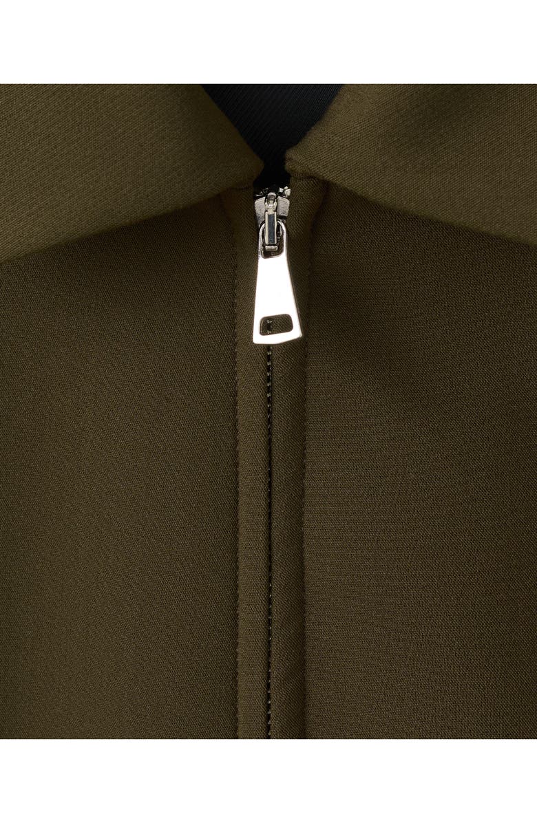 MANGO Front Zip Bomber Jacket, Alternate, color, Khaki Green