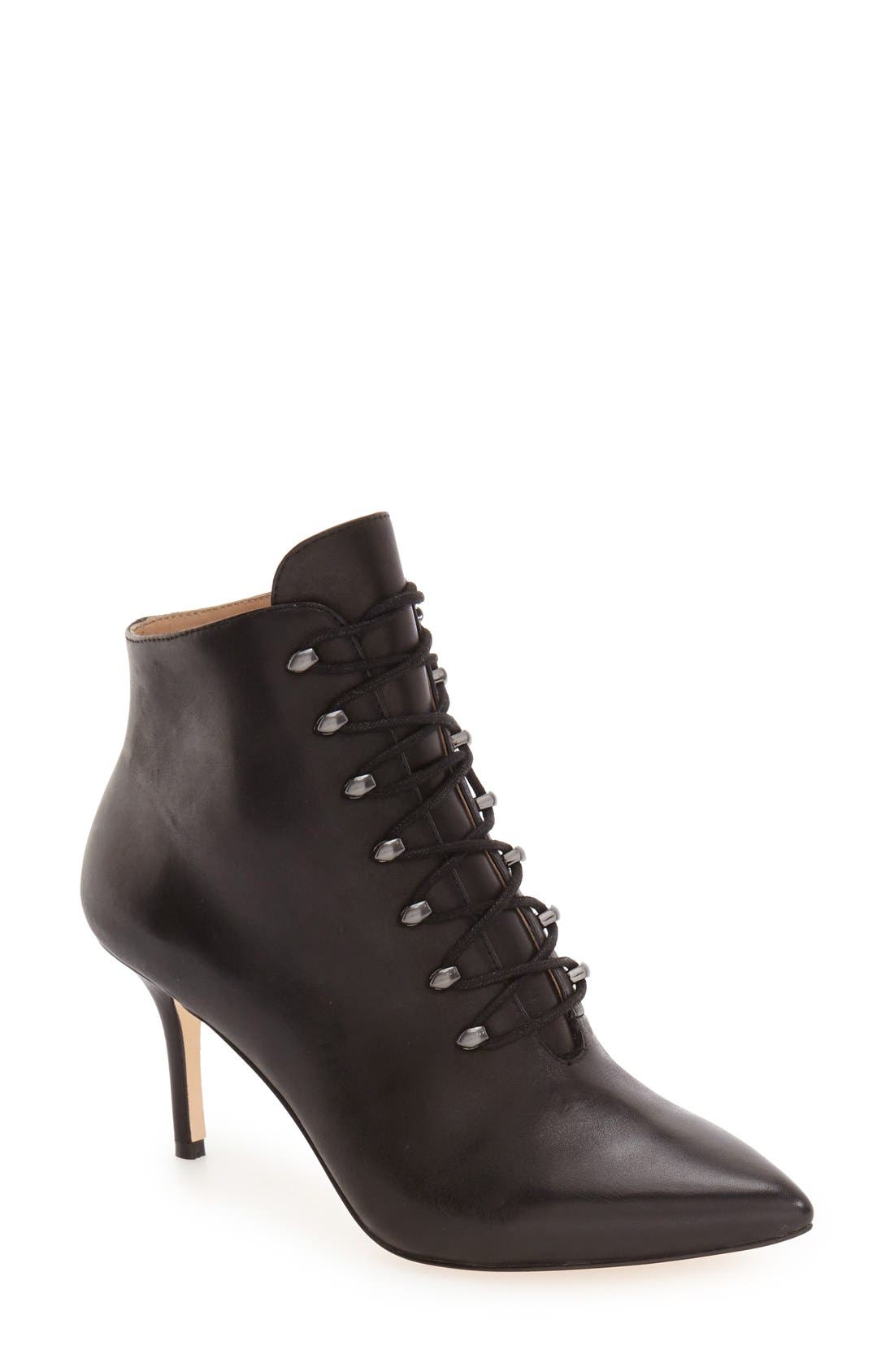 Pour la Victoire 'Vittoria' Lace-Up Pointy Toe Bootie, Main, color, 