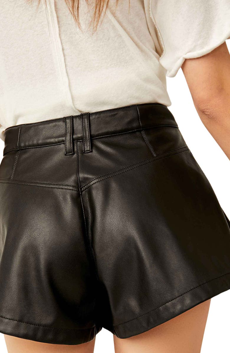 Free People Free Reign Faux Leather Shorts, Alternate, color, 