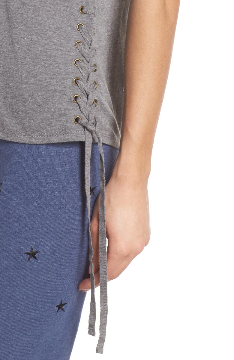 Make + Model Lace-Up Side-Tie Tee, Alternate, color, 