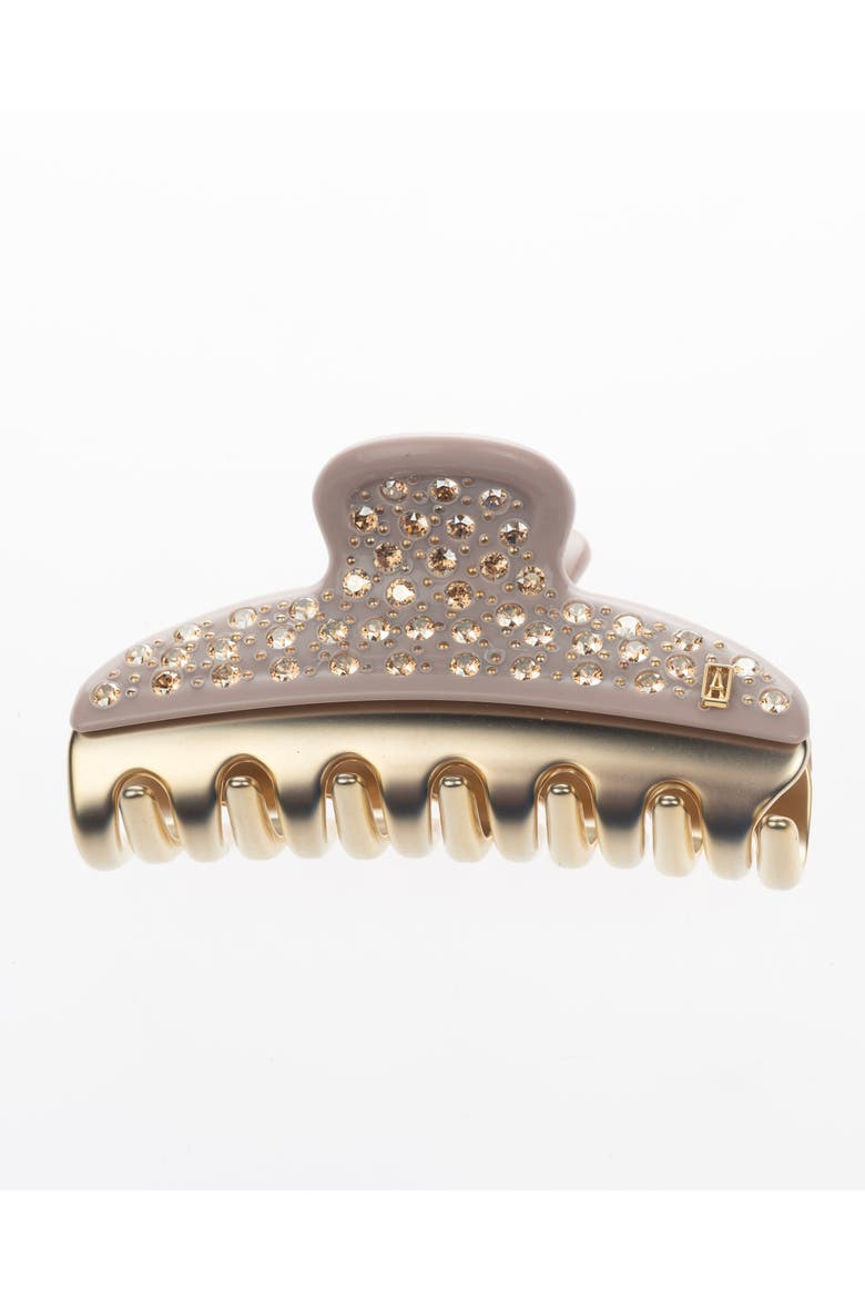 Vendome Crystals Medium Hair Clip, Main, color, Taupe