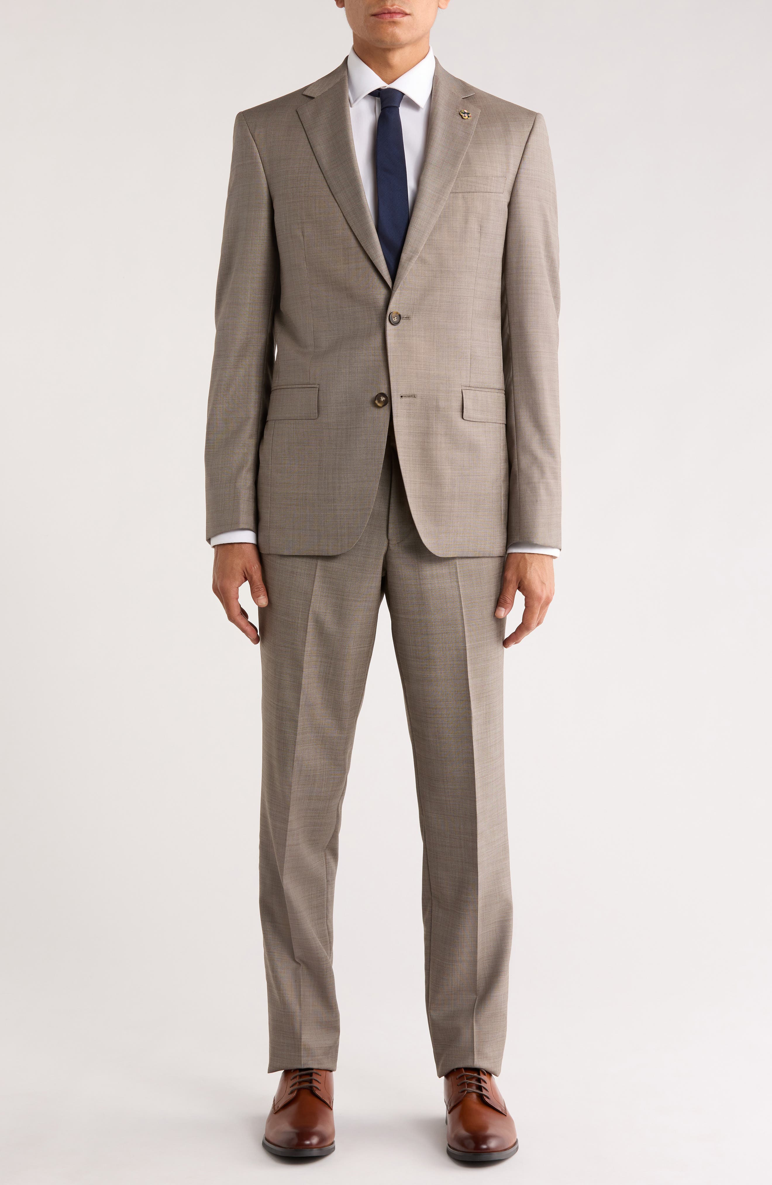 No Ordinary Joe by Ted Baker Jake Beige Wool Suit