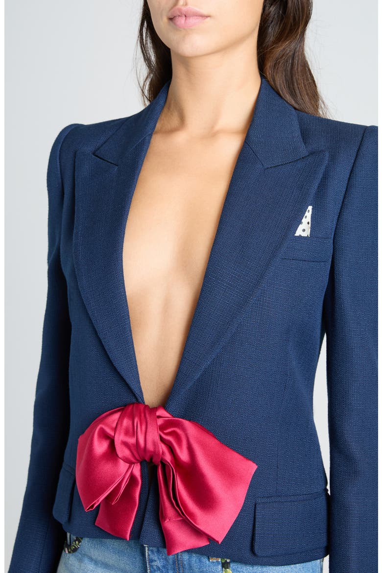 Bow Blazer, Alternate, color, PROVENCE BLUE