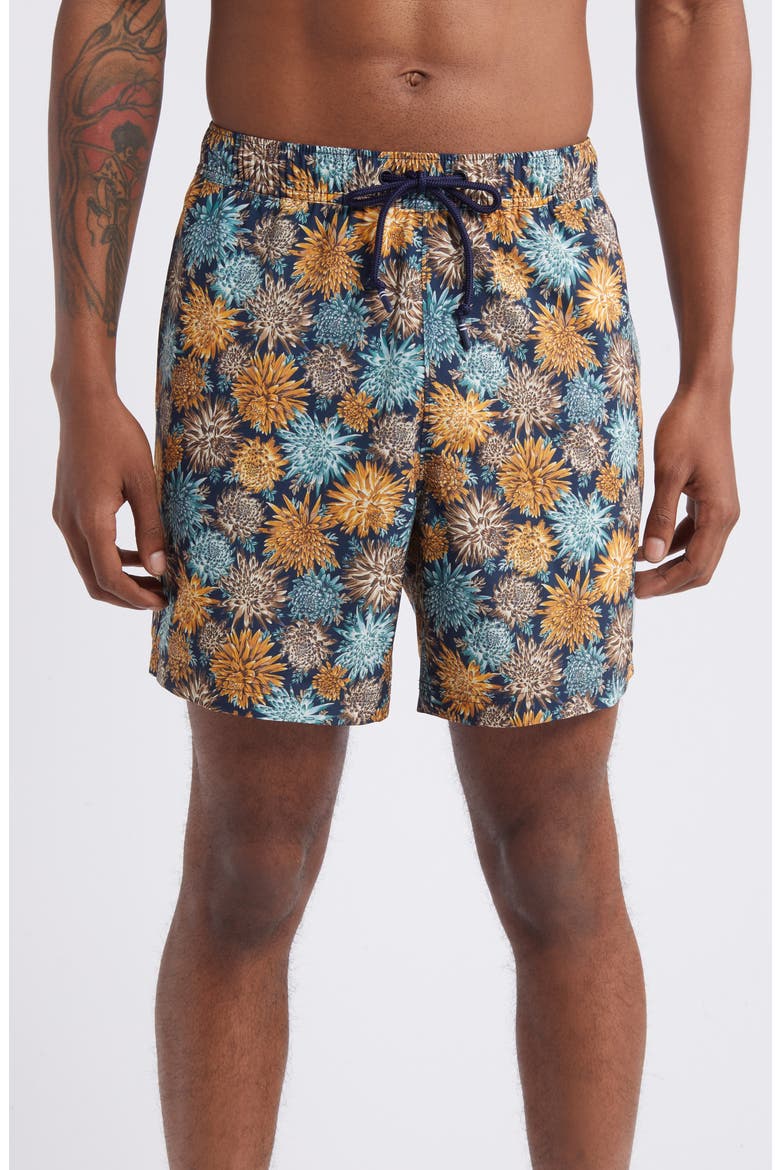 Volley Swim Trunks, Main, color, DARK SAPPHIRE