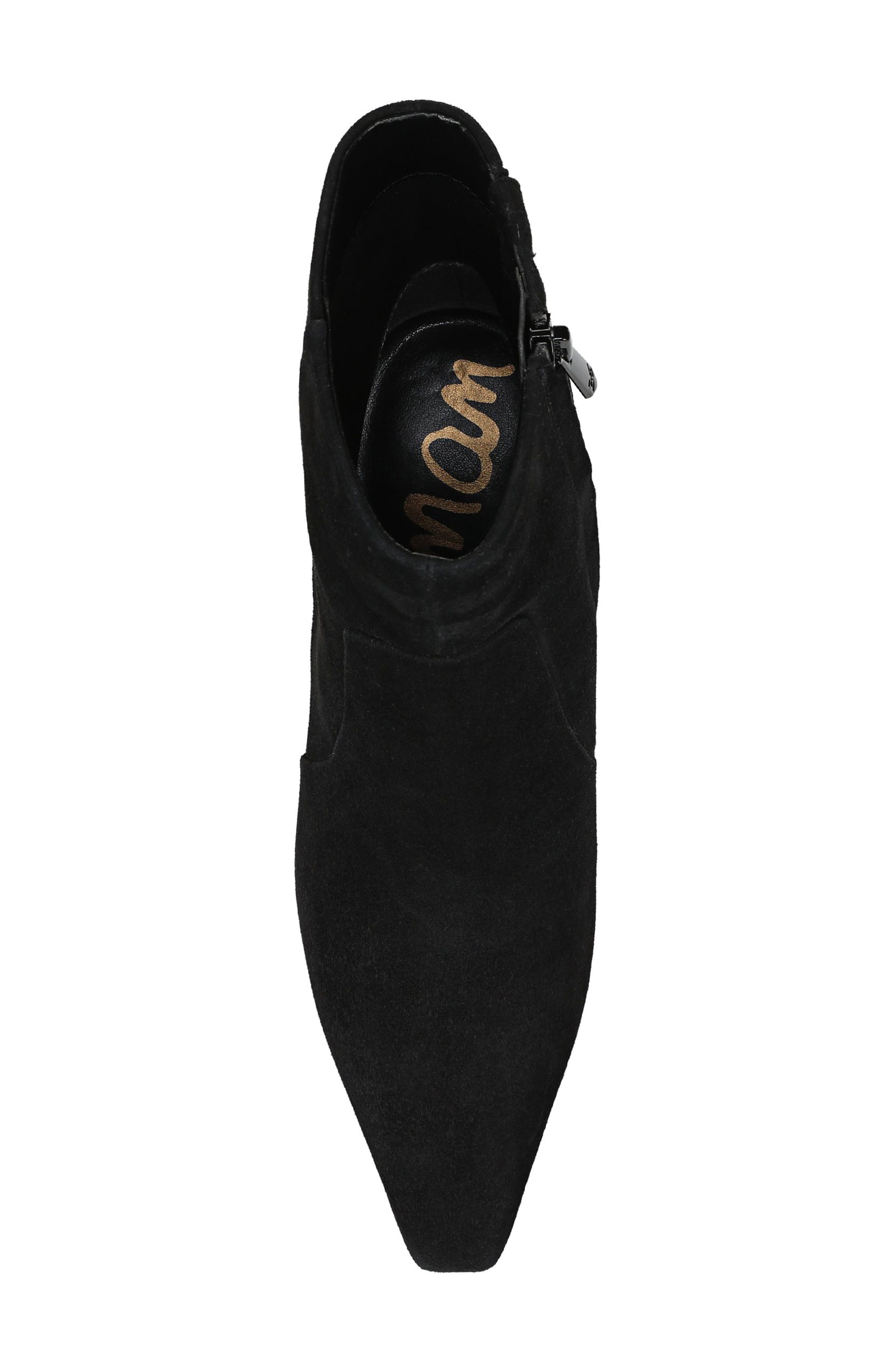 Scottie Block Heel Bootie, Alternate, color, BLACK SUEDE