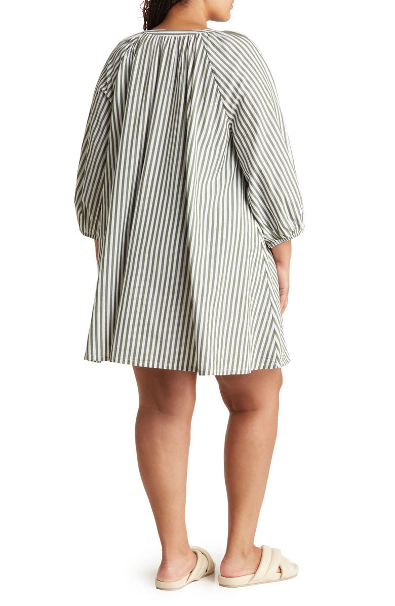 Melrose and Market Long Sleeve Poplin Minidress, Alternate, color, 