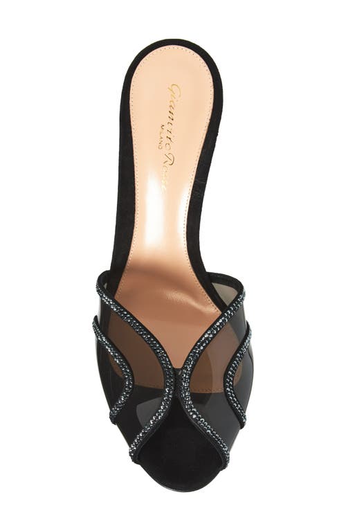 Gianvito Rossi Crystal Sandal In Black