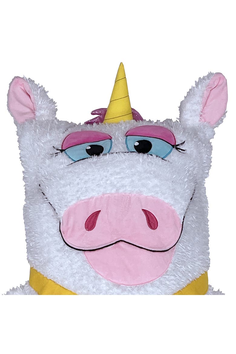 Unicorn White & Purple Plush Pillow Cover, Alternate, color, Multicolored
