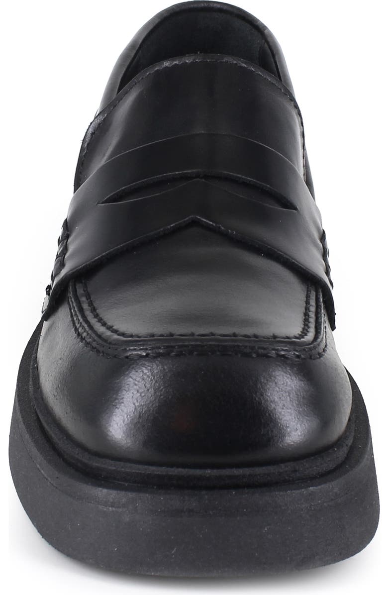 ZIGI Geraldine Platform Penny Loafer, Alternate, color, Black Leather