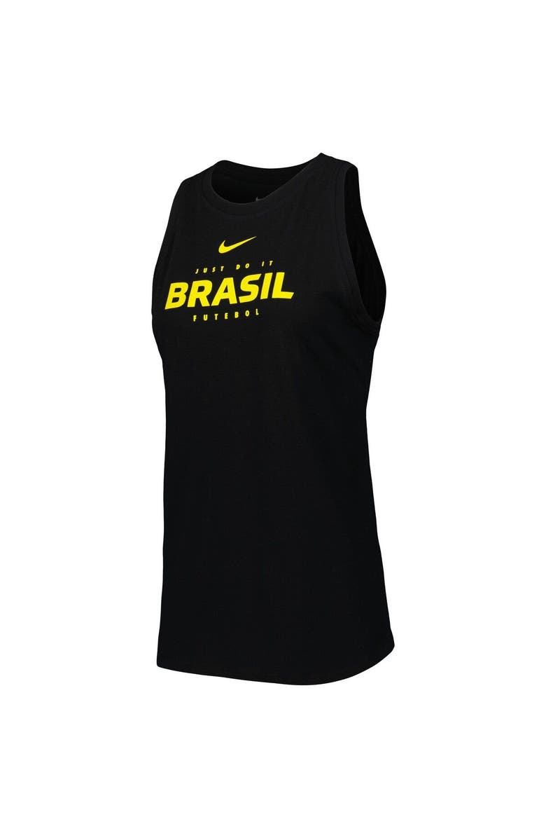 Nike Women's Nike Black Brazil National Team Lockup Tomboy Performance Tank Top, Alternate, color, 