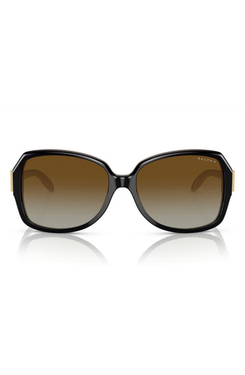 58mm Gradient Butterfly Sunglasses