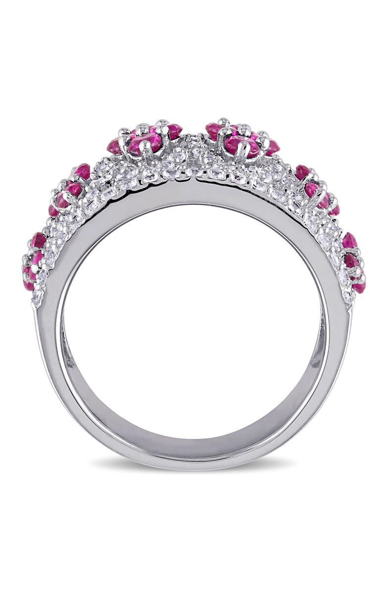 Julianna B. Lab-Created Ruby & White Sapphire Vintage Ring, Alternate, color, Ruby