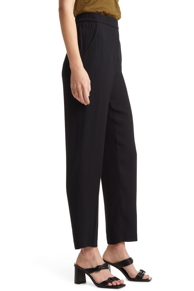 Relaxed Ankle Pants, Alternate, color, BLACK