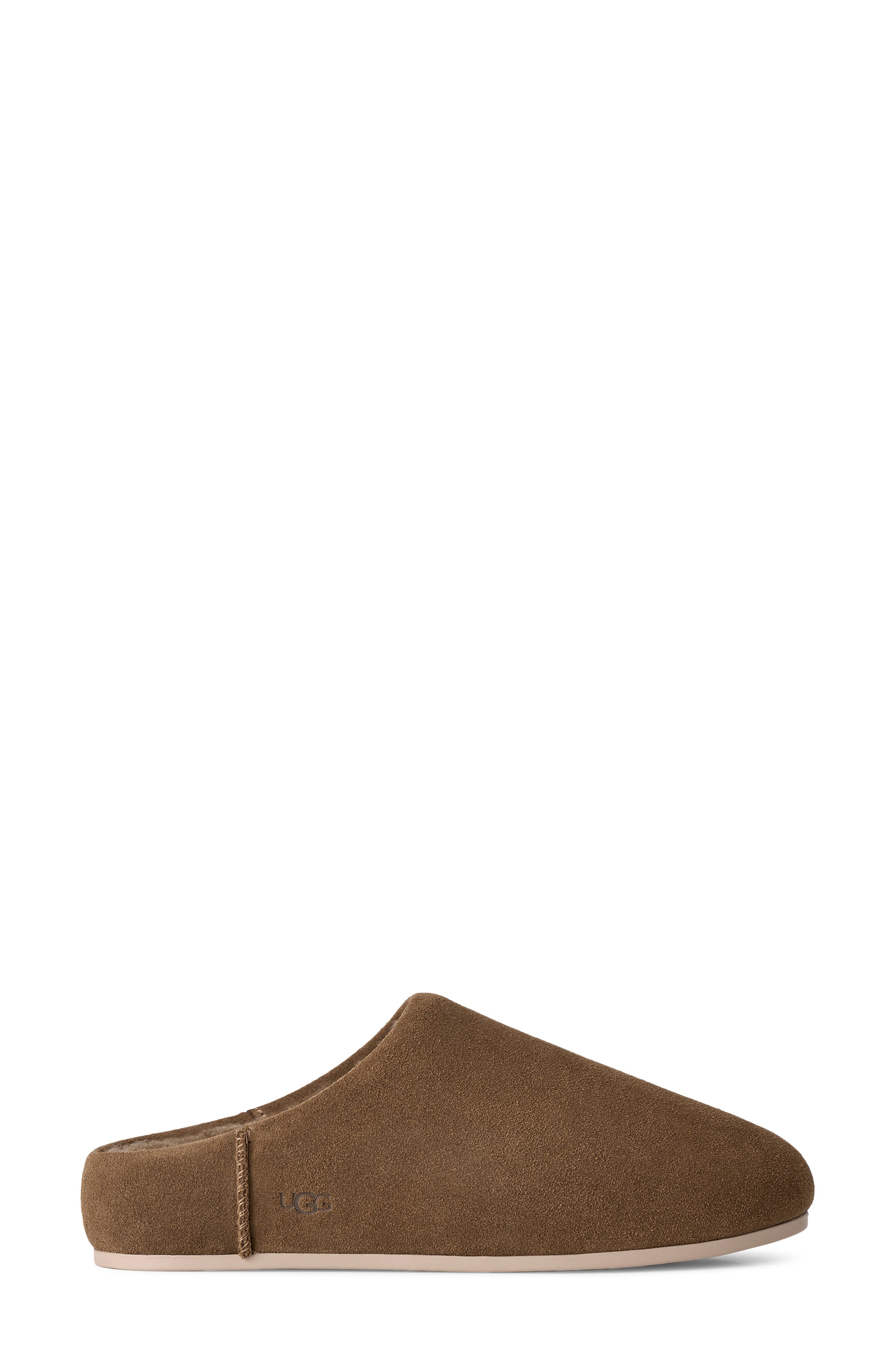 Elea Waterproof Suede Slipper, Alternate, color, LIGHT BRONZE
