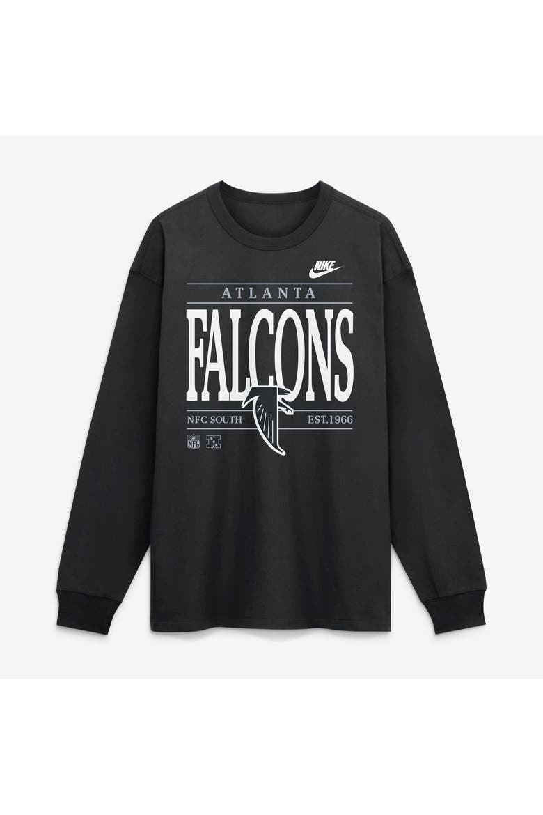 Men's Nike Black Atlanta Falcons Red Zone Long Sleeve Max90 T-Shirt, Main, color, Black