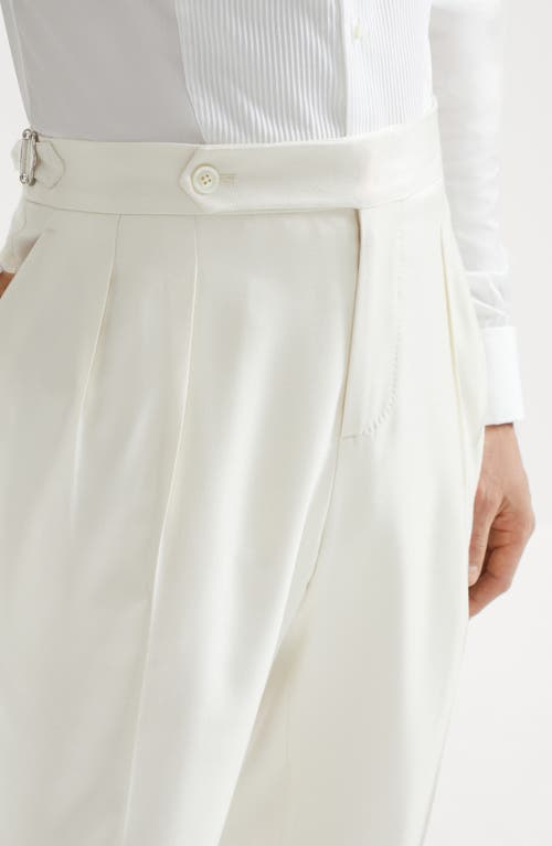 Brunello Cucinelli Tuxedo Trousers In Off-white