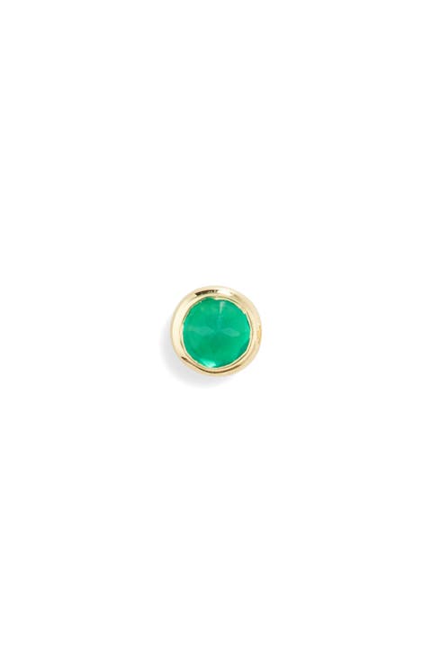 Siren Mini Green Onyx Single Stud Earring