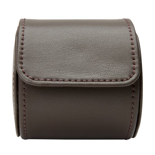 Wolf Earth Single Watch Roll In Coffee
