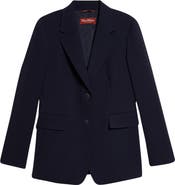 Max Mara Studio Dingey Wool Crepe Blazer