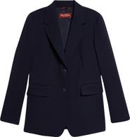 Max Mara Studio Dingey Wool Crepe Blazer