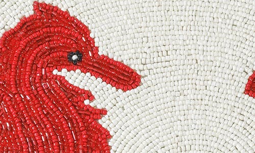 Tiramisu The Coral Kiss Beaded Placemat In Multi