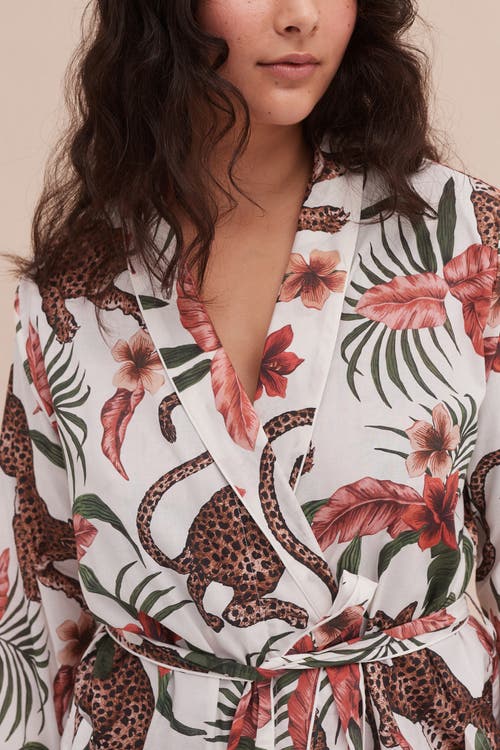 Desmond & Dempsey Quilted Robe In Multi