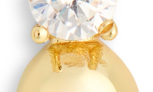 Argento Vivo Sterling Silver Scarlett Cz Ball Drop Earrings In Gold