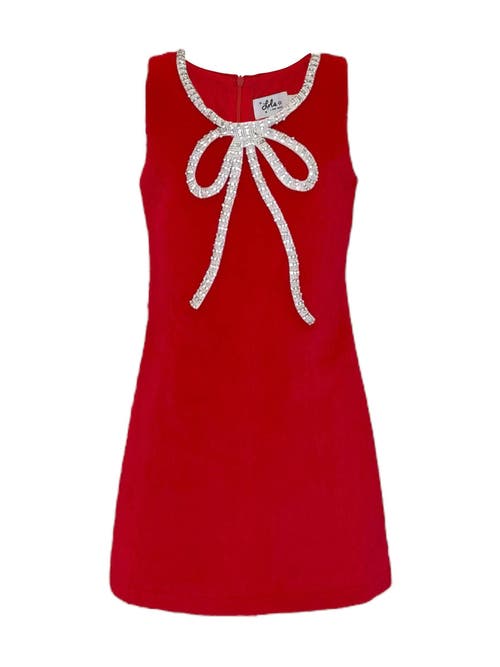 Lola + The Boys Velvet Bow Princess Dress