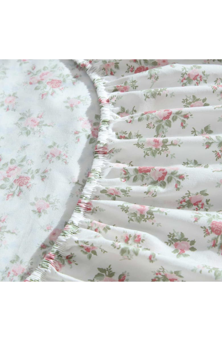 Laura Ashley Leanna Rose 200 Thread Count Cotton Percale Sheet Set, Alternate, color, Pink