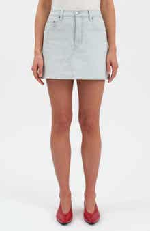 DAZE Malibu Distressed Cutoff Denim Miniskirt