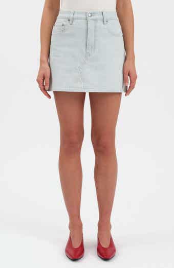 DAZE Malibu Distressed Cutoff Denim Miniskirt