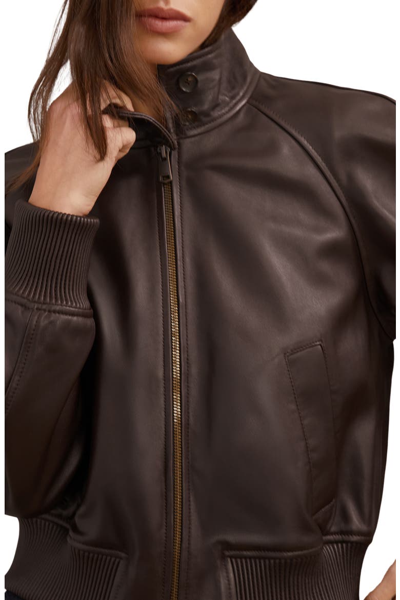 Eloise Faux Leather Jacket, Alternate, color, CHOCOLATE BROWN