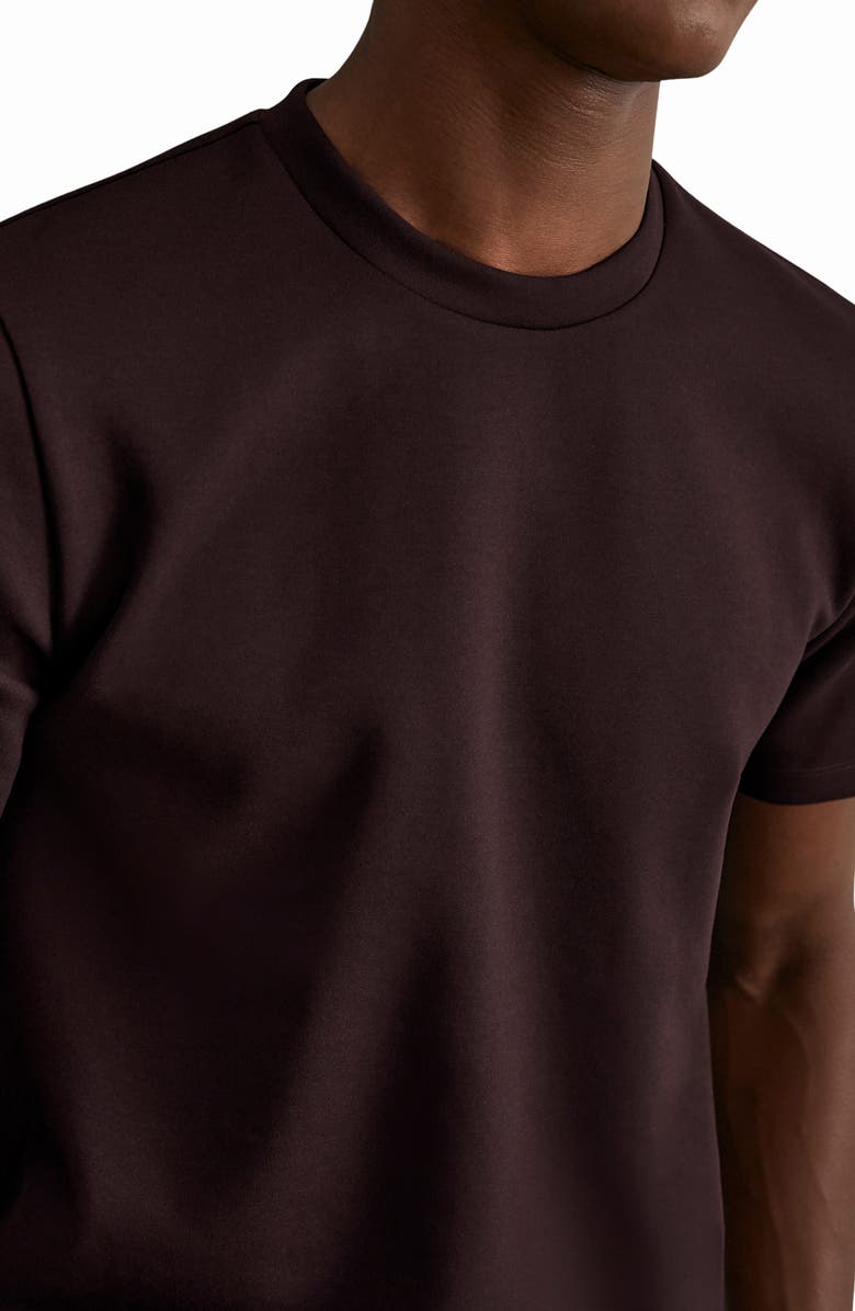 Reiss Bradley Solid Stretch T-Shirt, Alternate, color, Cherry Red