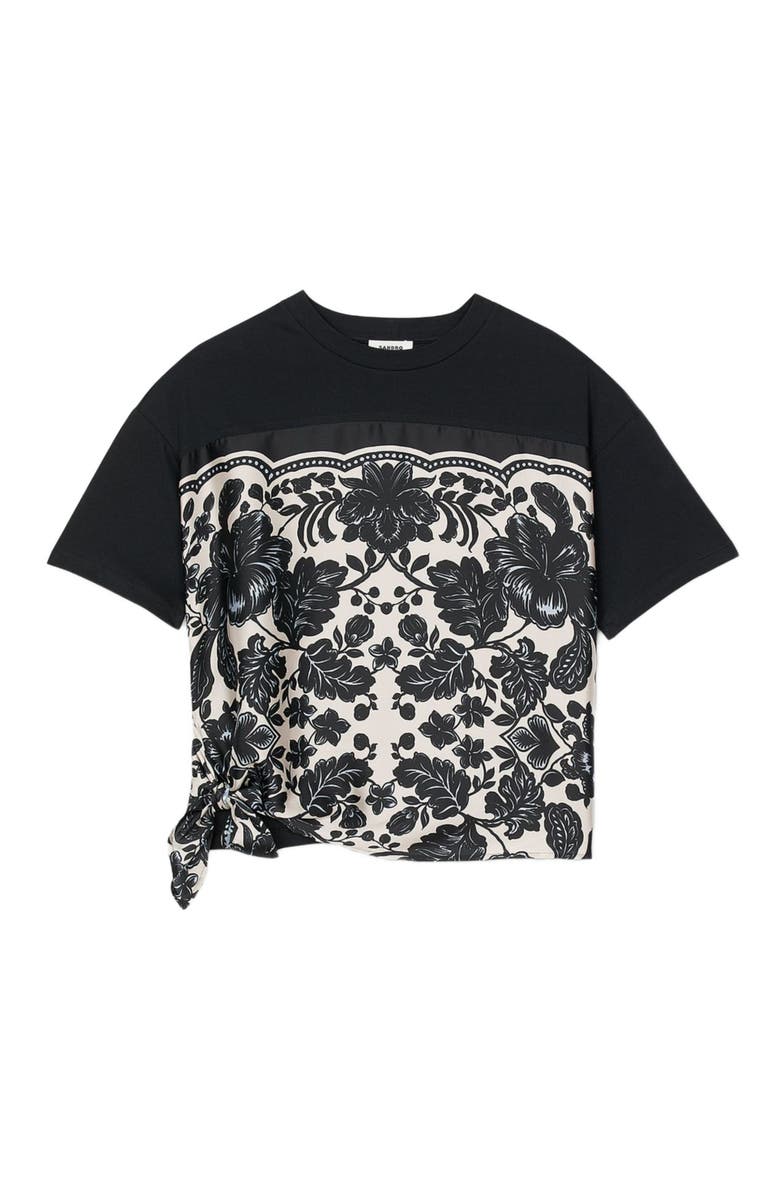 SANDRO Floral motif T-shirt, Alternate, color, 