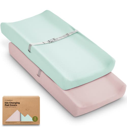 Keababies 2-pack Isla Changing Pad Covers In Pastel