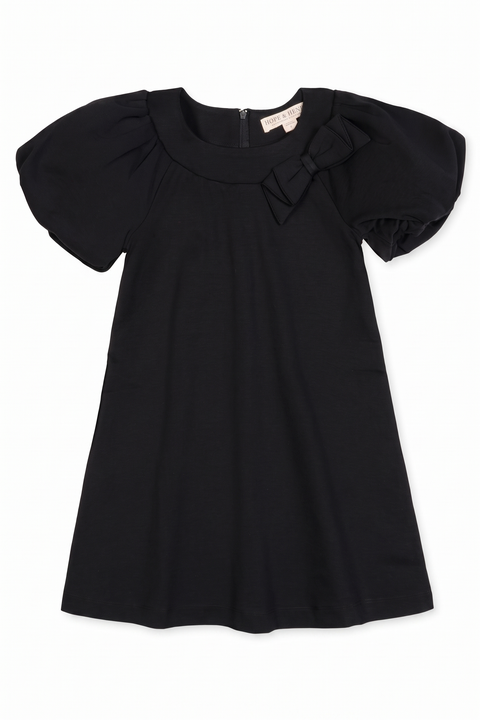 Kids' Bubble Sleeve Ponte Dress