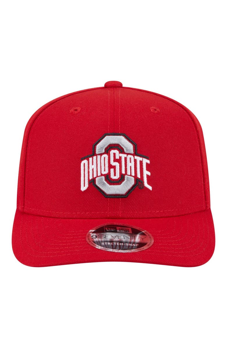 New Era Men's New Era Scarlet Ohio State Buckeyes Team Collective 9SEVENTY Stretch-Snap Adjustable Hat, Alternate, color, Scarlet