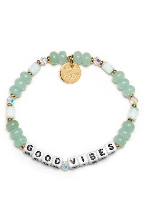 Good Vibes Beaded Stretch Bracelet