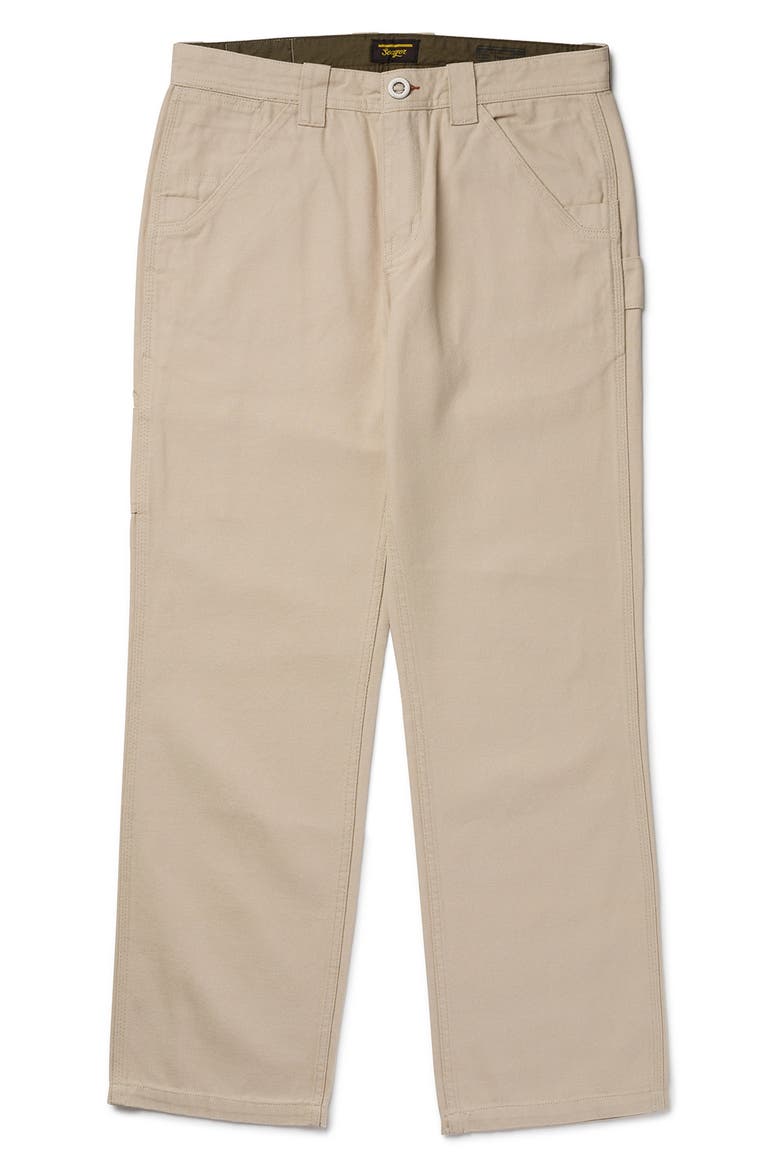 Bison Cotton Canvas Carpenter Pants, Main, color, STONE