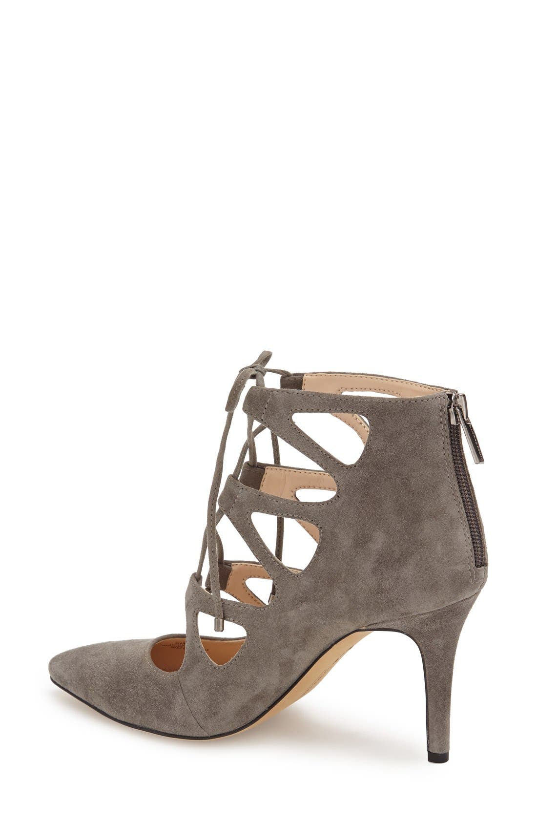'Bodell' Lace Up Pump, Alternate, color, GREY SUEDE