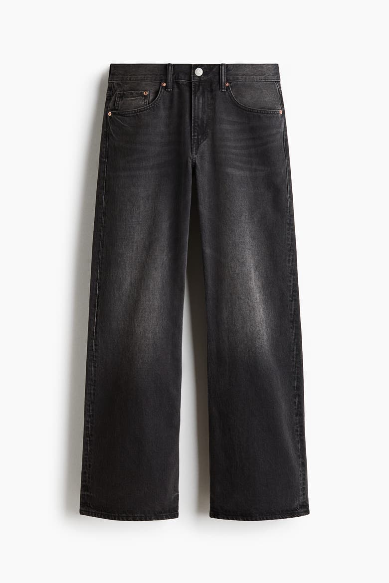 Relaxed Bootcut Jeans, Alternate, color, Denim black