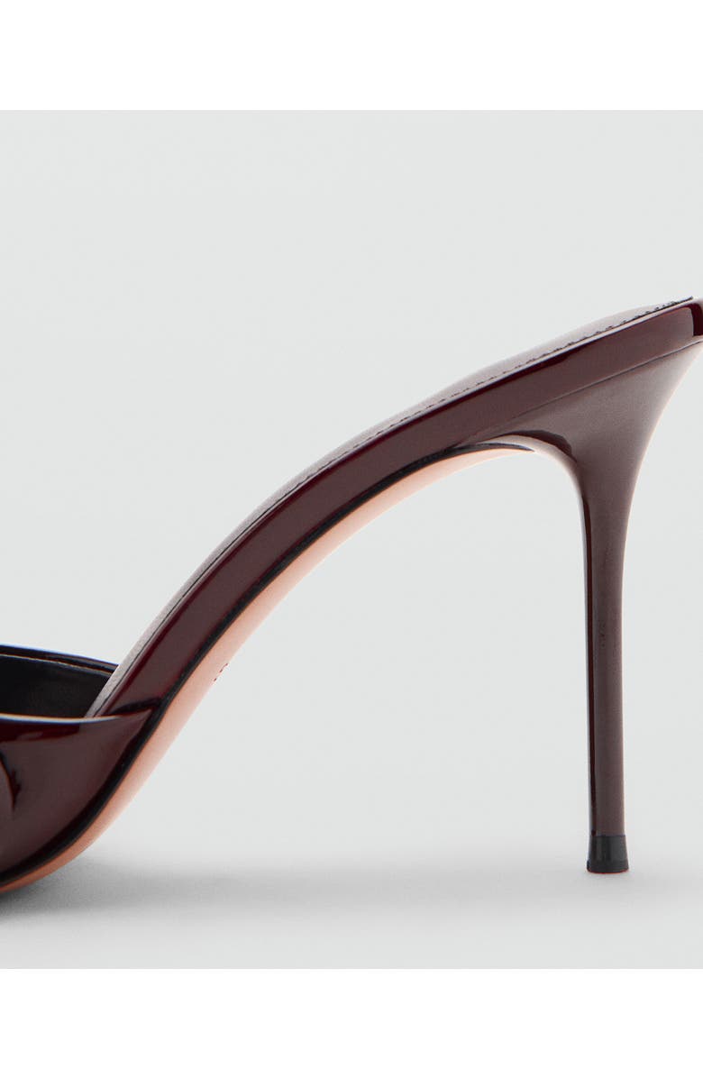 MANGO Flora Petals Slide Sandal, Alternate, color, Chocolate