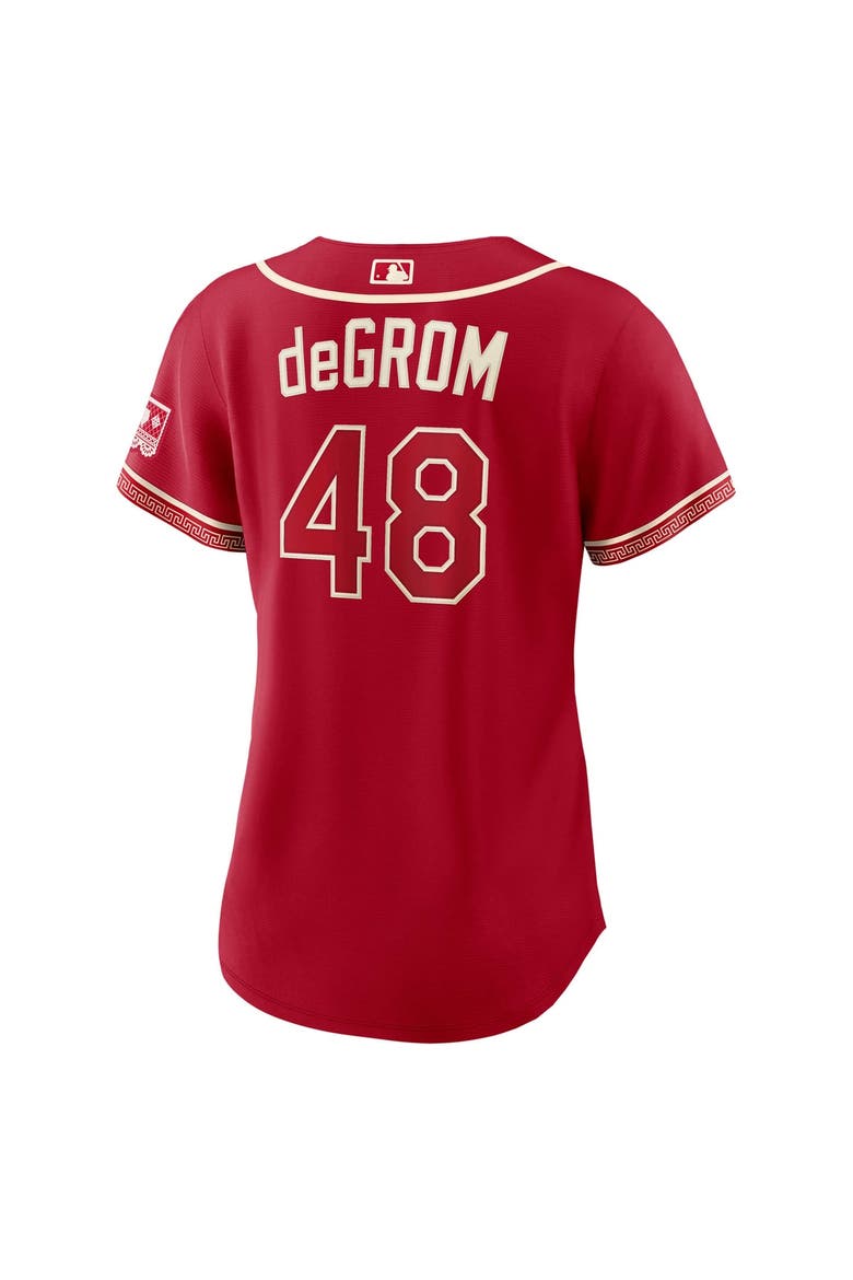 Women's Nike Jacob deGrom Red Texas Rangers 2026 City Connect Stadium Jersey, Alternate, color, Red