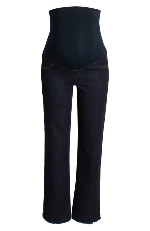 1822 Denim Over The Bump Relaxed Straight Leg Maternity Jeans In Rinse