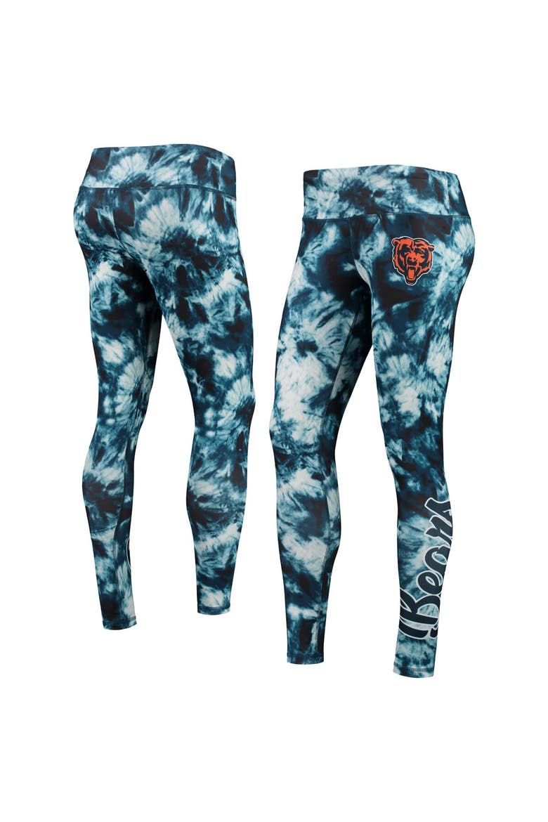 Women's FOCO Navy Chicago Bears Tie-Dye Leggings, Main, color, Navy