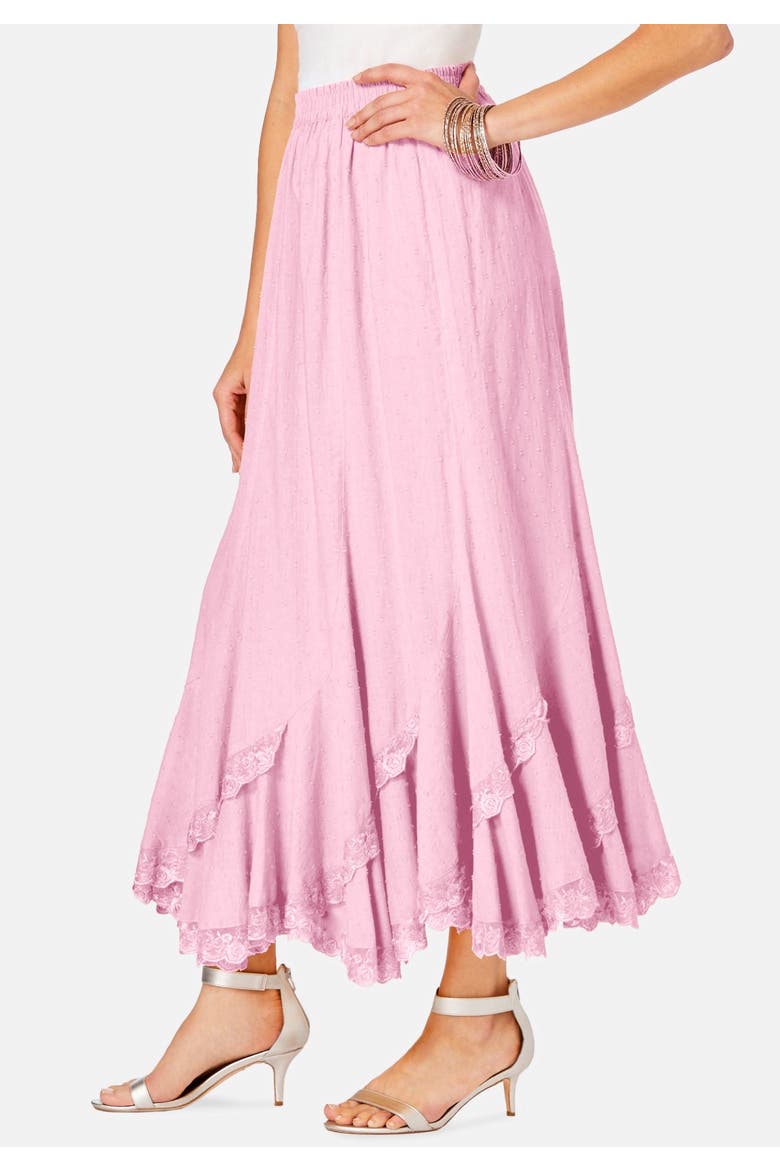 Plus Size French Skirt, Alternate, color, PRIMROSE