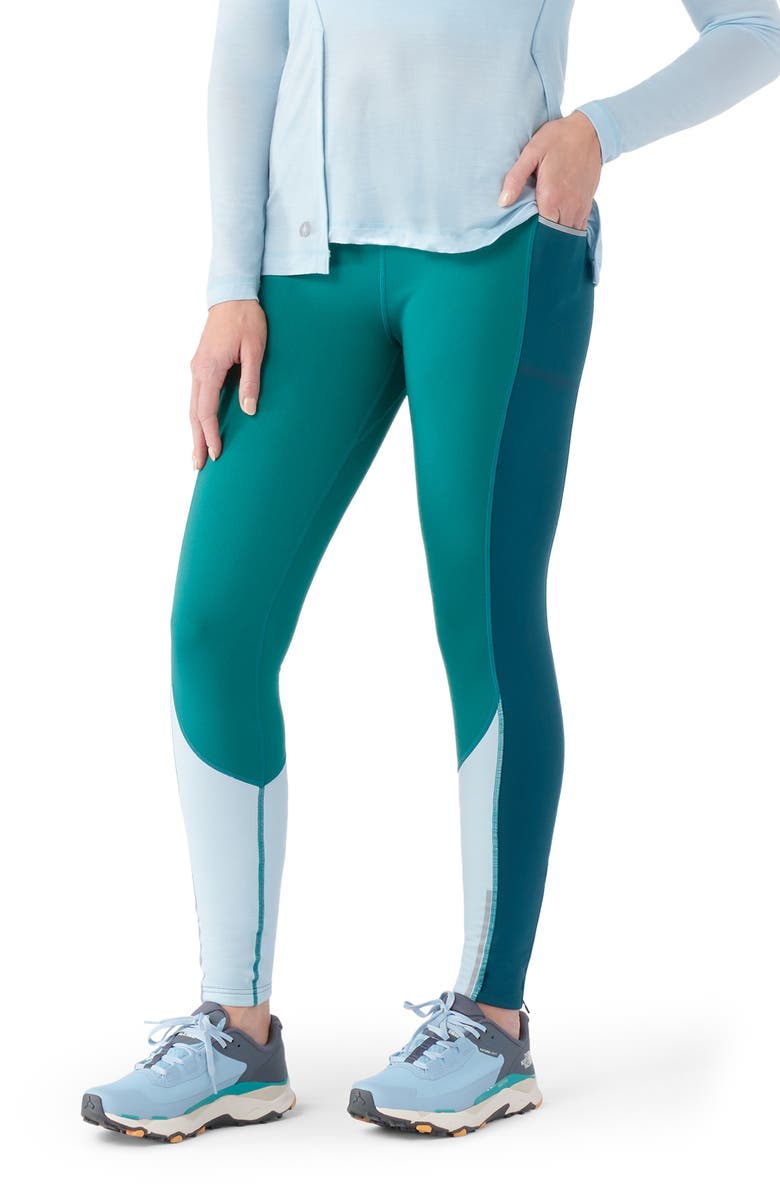 Smartwool Colorblock Active Fleece Pocket Leggings, Main, color, 